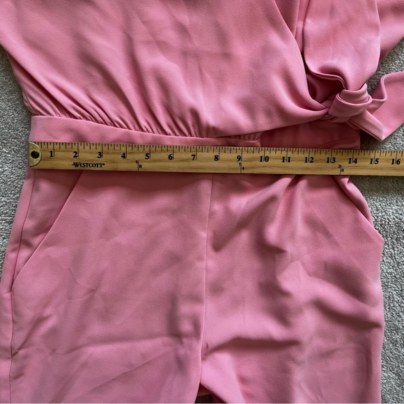 TRINA TURK NWT Kai Tie-Waist Jumpsuit Size 4 BARBIECORE BALLETCORE TRENDY - Picture 8 of 11